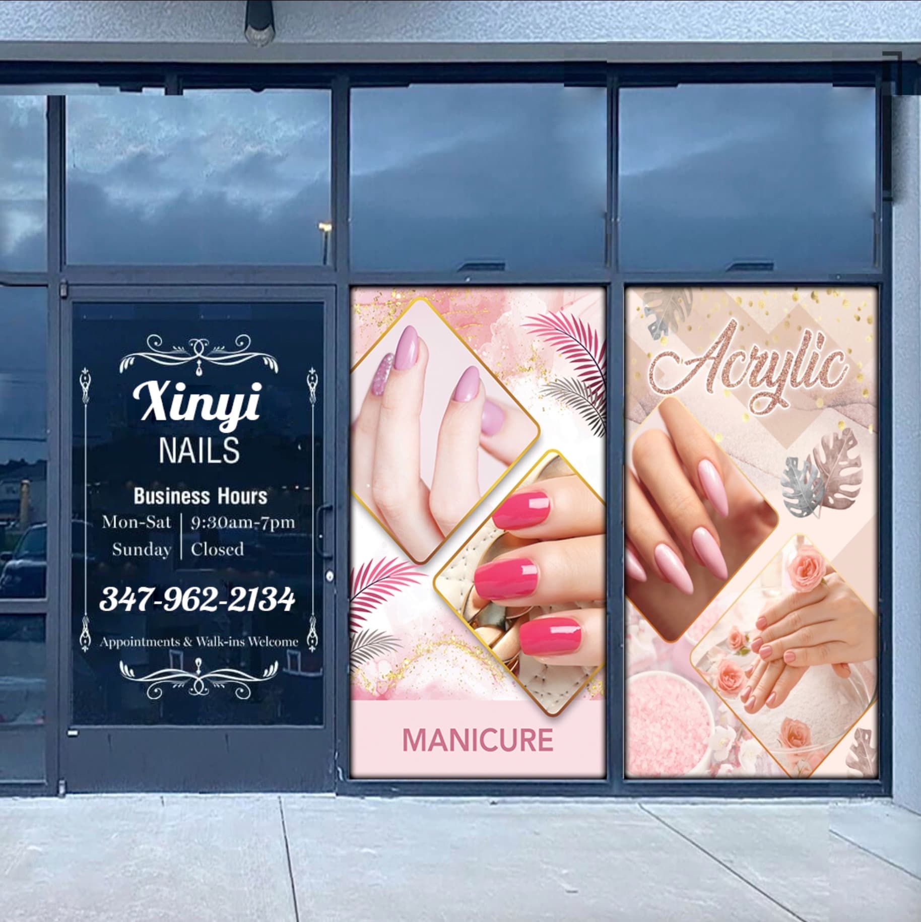 玻璃贴 - 案例一: 美容行业